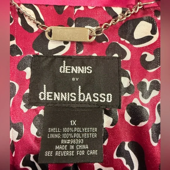 Dennis Basso Womens Full Zip‎ Fuchsia Satin Finish Hooded Size 1X Trench Coat - Picture 3 of 12